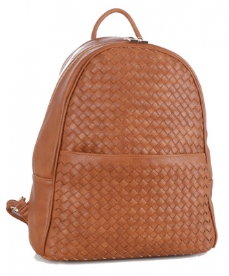 Woven Faux Leather Backpack FC19538PP TAN